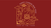 Year of the Tiger Zoom Background Design