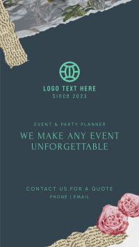 Event and Party Planner Scrapbook Instagram Story