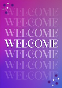 Gradient Sparkly Welcome Flyer