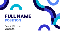 Modern Geometric Curves Business Card