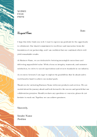 Modern Brush Strokes Letterhead