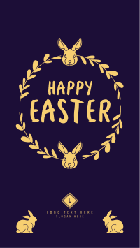 Easter Bunny Wreath Facebook Story