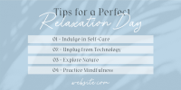 Tips for Relaxation Twitter Post