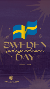 Modern Sweden Independence Day Instagram Story