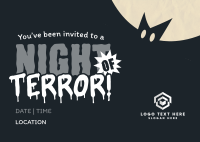 Halloween Party Retro Postcard Design