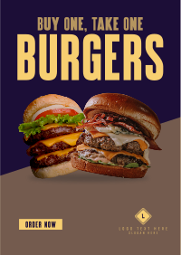 Double Burgers Promo Flyer