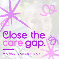 Swirls and Dots World Cancer Day Linkedin Post Design