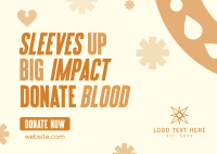 Droplet Blood Donation Postcard