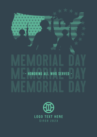 Military Soldier Memorial Poster