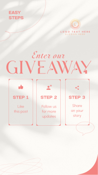 Elegant Giveaway Steps Instagram Reel Design