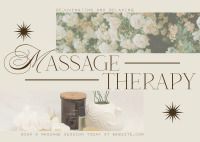 Sophisticated Massage Therapy Postcard