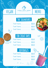 Monoline Vegan Pattern Menu