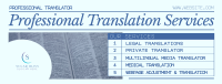 Minimalist Translation Services Facebook Cover Image Preview