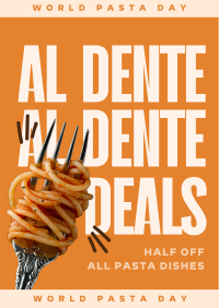 Minimalist Quirky Pasta Deals Poster