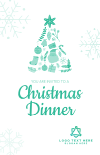Christmas Tree Collage Invitation