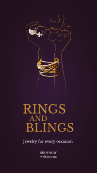 Rings and Bling Facebook Story