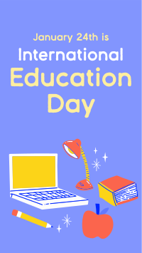 Cute Education Day Facebook Story