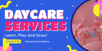 Learn and Grow in Daycare Twitter Post Design