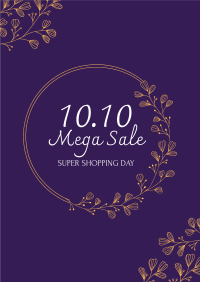 10.10 Floral Sale Poster