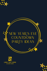 Starry New Year Countdown Pinterest Pin Design