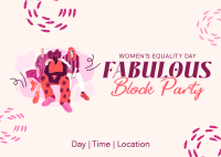 We Are Women Block Party Postcard