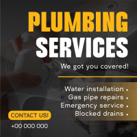 Plumbing Services Instagram Post Design