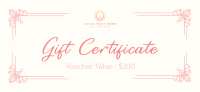 Sophisticated Gift Certificate example 4