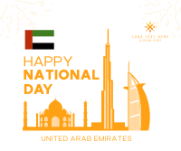 UAE National Day Landmarks Facebook Post