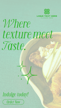 Taste Meets Texture Instagram Reel Image Preview