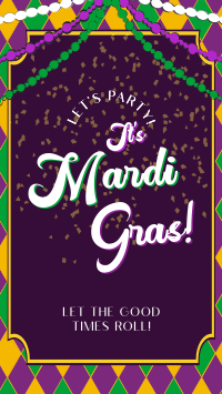Mardi Gras Party Instagram Story