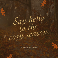 Hello Autumn Greeting Instagram Post