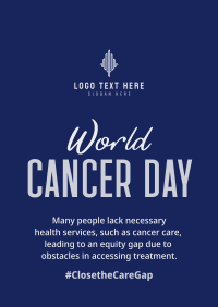 Cancer Day Ribbon Pin Poster