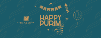 Purim Jewish Festival Facebook Cover Design