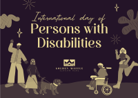 Persons with Disability Day Postcard