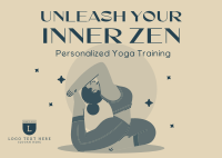 Quirky Yoga Unleash Your Inner Zen Postcard