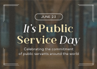 Celebrate Public Servants Postcard