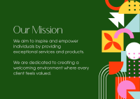 Our Mission Abstract Shapes Postcard