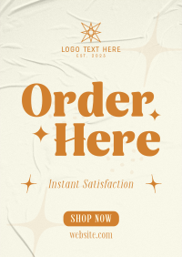 Minimalist Order Here Poster Image Preview