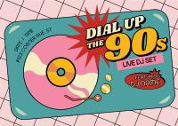 Retro DJ Event Postcard