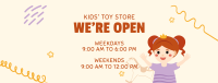 Toy Shop Hours Facebook Cover Image Preview