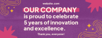 Quirky Company Anniversary Facebook Cover