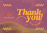 Nostalgic Thank You Postcard Design