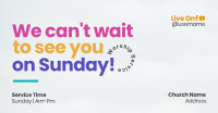 Colorful Sunday Service Facebook Ad