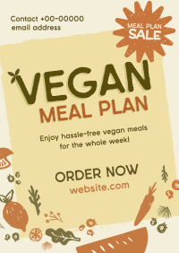 Organic Vegan Food Sale Poster