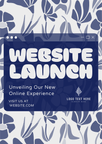 Floral Website Launch Poster