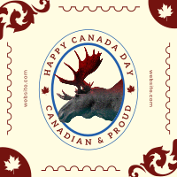 Canada Day Moose Instagram Post Design