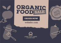 Organic Food Sale Postcard