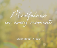 Mindfulness Quote Facebook Post