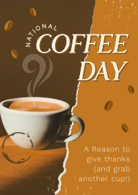 Rustic Coffee Greeting Poster