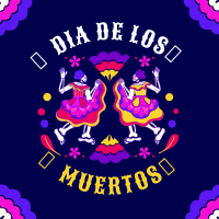 Lets Dance in Dia De Los Muertos Instagram Post